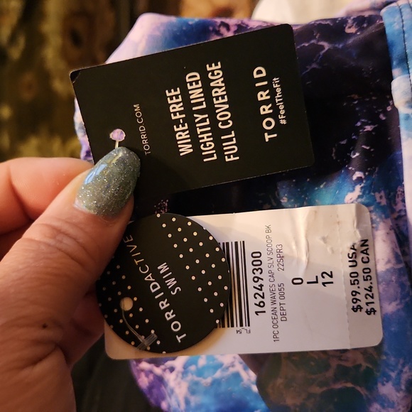 NWT - Torrid Ocean Waves Swimsuit Women's Size 12 - Picture 6 of 7